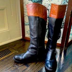 Gianni Bini Black & Brown Riding Boots, size 7m